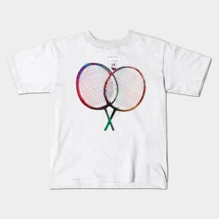 Badminton sport art #badminton Kids T-Shirt